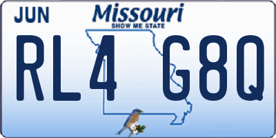 MO license plate RL4G8Q