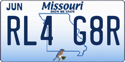MO license plate RL4G8R