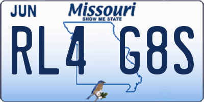 MO license plate RL4G8S