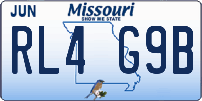 MO license plate RL4G9B