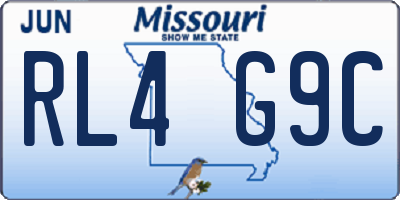 MO license plate RL4G9C