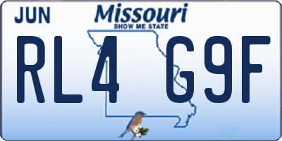 MO license plate RL4G9F