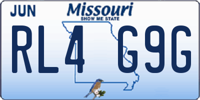 MO license plate RL4G9G