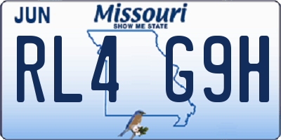 MO license plate RL4G9H