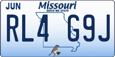 MO license plate RL4G9J