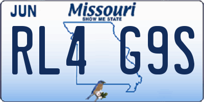 MO license plate RL4G9S
