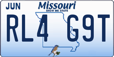 MO license plate RL4G9T