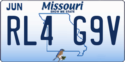 MO license plate RL4G9V