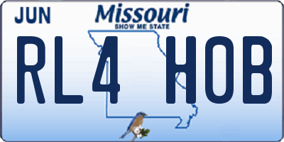 MO license plate RL4H0B