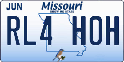 MO license plate RL4H0H