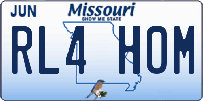 MO license plate RL4H0M