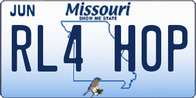 MO license plate RL4H0P