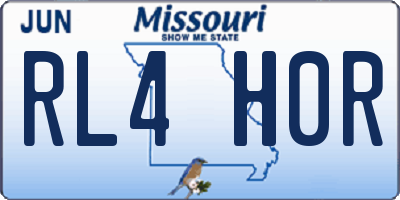 MO license plate RL4H0R