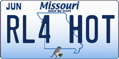 MO license plate RL4H0T