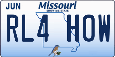 MO license plate RL4H0W