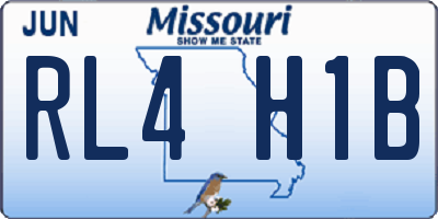 MO license plate RL4H1B