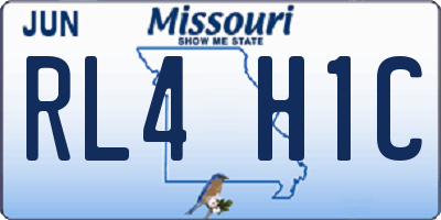 MO license plate RL4H1C