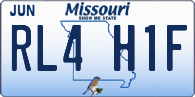MO license plate RL4H1F