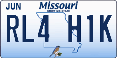 MO license plate RL4H1K