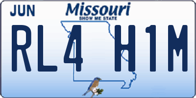 MO license plate RL4H1M