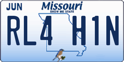 MO license plate RL4H1N