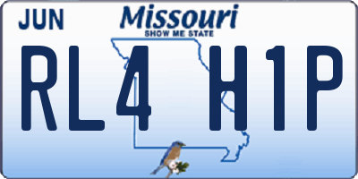 MO license plate RL4H1P