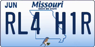 MO license plate RL4H1R