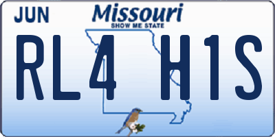 MO license plate RL4H1S