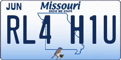 MO license plate RL4H1U