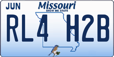 MO license plate RL4H2B
