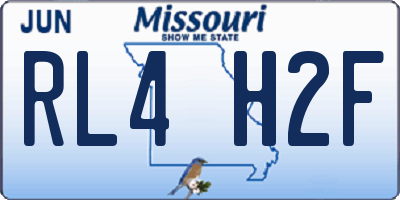 MO license plate RL4H2F