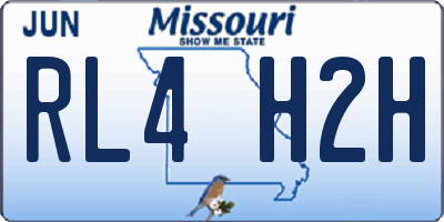 MO license plate RL4H2H