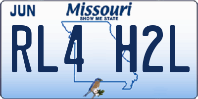 MO license plate RL4H2L