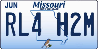 MO license plate RL4H2M
