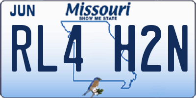 MO license plate RL4H2N
