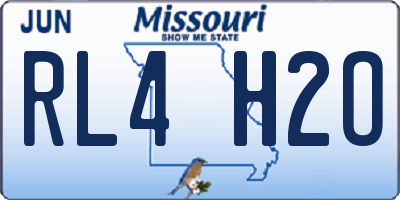 MO license plate RL4H2O