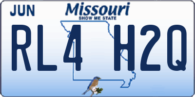 MO license plate RL4H2Q