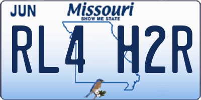 MO license plate RL4H2R