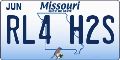 MO license plate RL4H2S