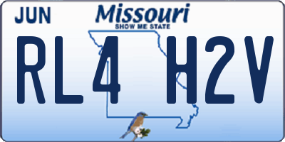 MO license plate RL4H2V