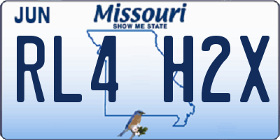 MO license plate RL4H2X