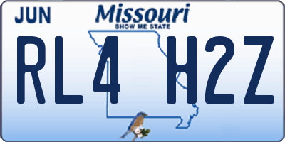 MO license plate RL4H2Z
