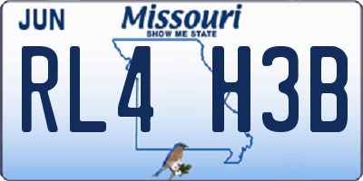 MO license plate RL4H3B