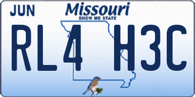 MO license plate RL4H3C