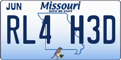 MO license plate RL4H3D