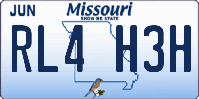 MO license plate RL4H3H