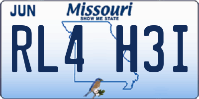 MO license plate RL4H3I