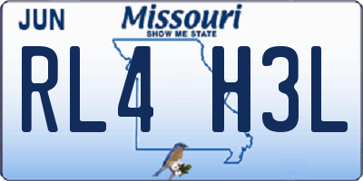 MO license plate RL4H3L