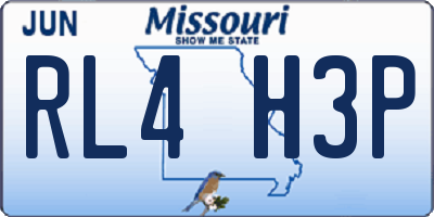 MO license plate RL4H3P