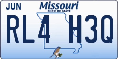 MO license plate RL4H3Q